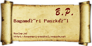 Bagaméri Paszkál névjegykártya